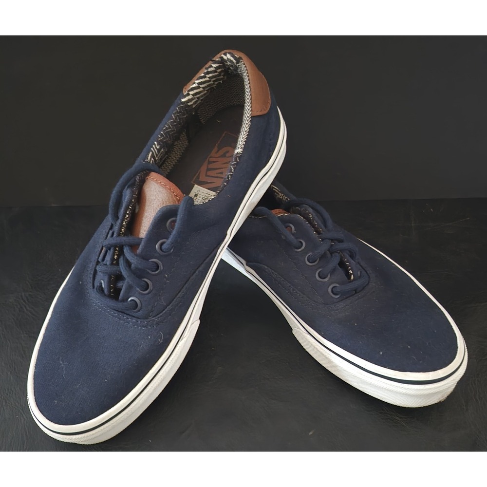 VANS Era 59 Shoes Mens 7.5 Womens 9.0 Navy Canvas Casual Skate Athletic Sneakers